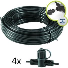Kabel hlavní GARDEN LIGHTS se 4 odbočkami, 10m SPT-1W