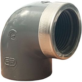 PVC Koleno 90° 75 x 2 1/2 " VNZ, kovový kruh