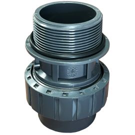 Šroubení 1 x lepení 50 mm, 1 x vnější závit 1 1/2 "+ těsnící kroužek, PN16
