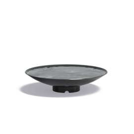 Mísa z lakované oceli na vodu 60 x 14 cm - Antracit bez díry
