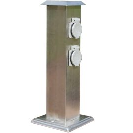 Nerezový sloupek 4/zásuvka