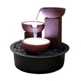 Coupelles Corten 120- Sklobetónová fontána exteriér